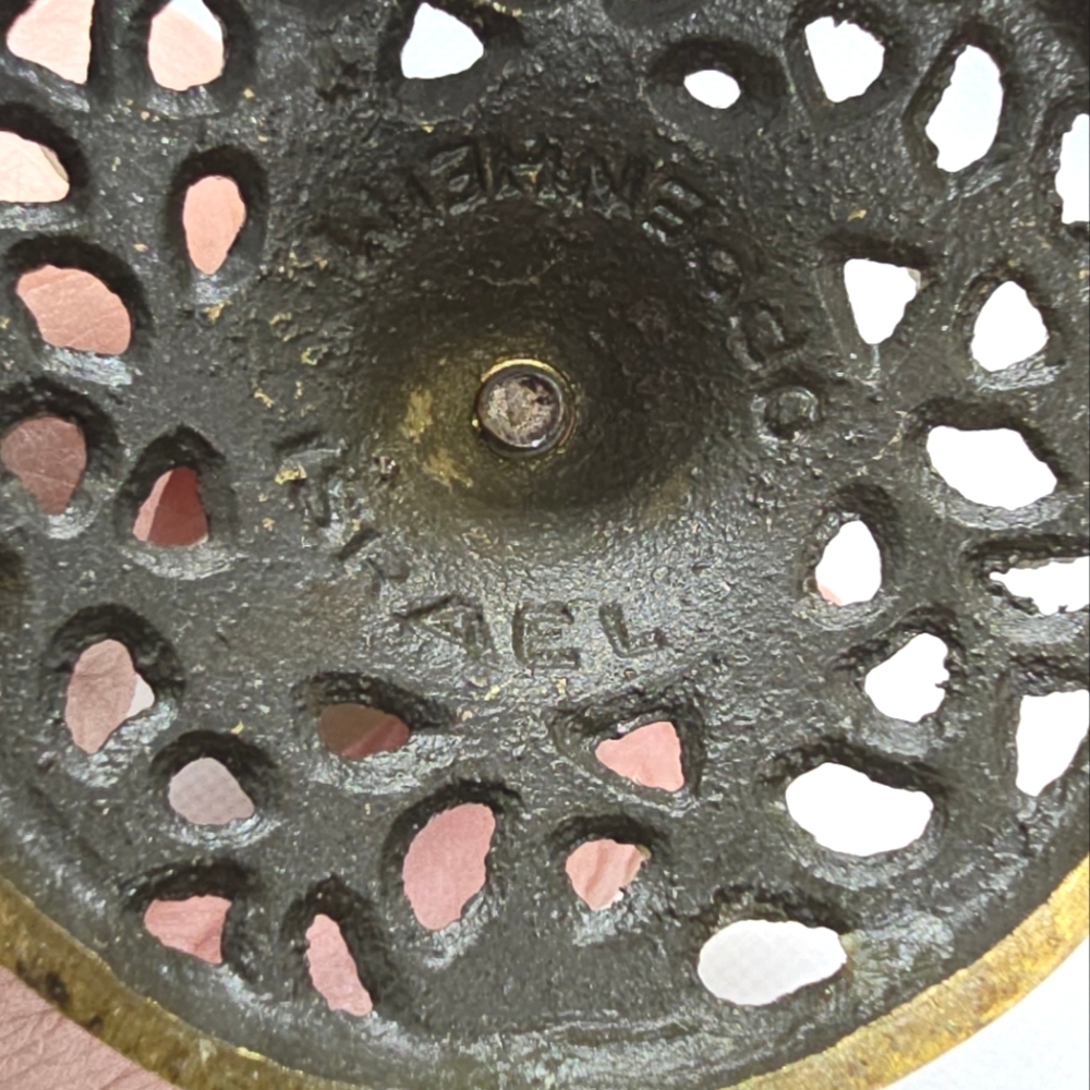 Vintage Oppenheim Israel Brass Candle Holder Ornate - Picture 7 of 7